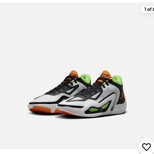 Jordan Kids' Sneakers - White, Black, Orange, Green size 5Y